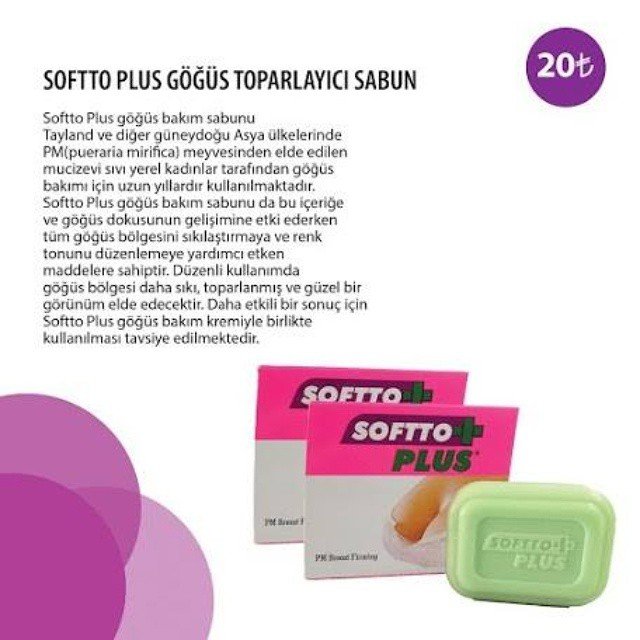 Softto Plus Gögüs Bakım Sabunu Gögüs Büyütücü Orjinal Ürün Guava Özlü SABUN