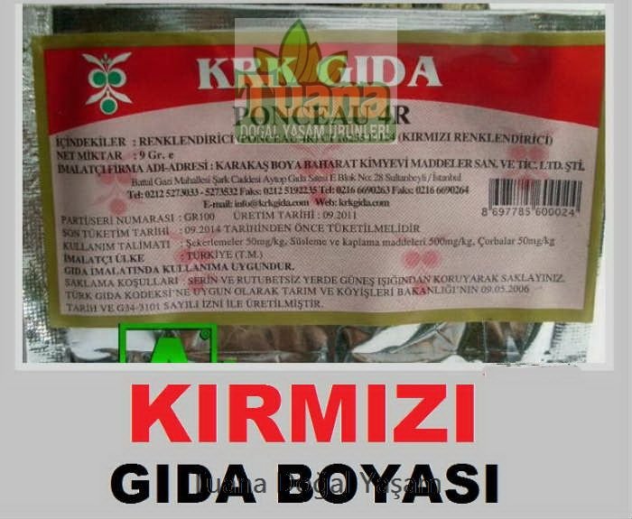 Kırmızı Gıda Boyası KRK 9 Gr Orjinal Ürün İndirimli