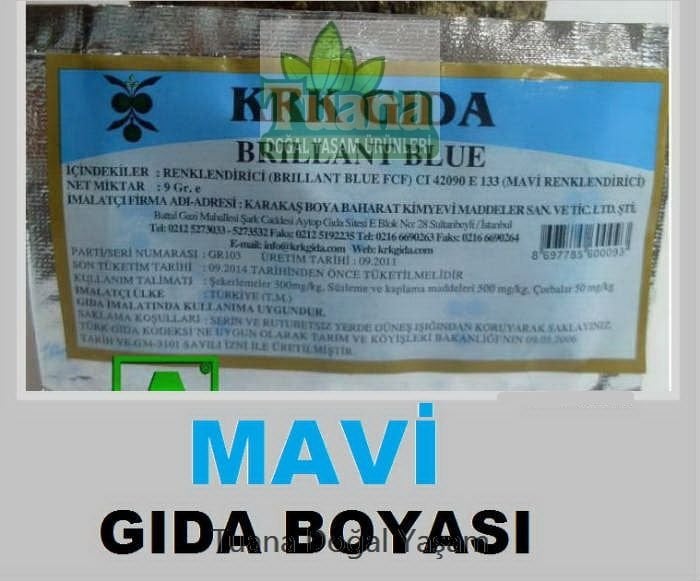 Mavi Gıda Boyası KRK 9 Gr Orjinal Ürün İndirimli