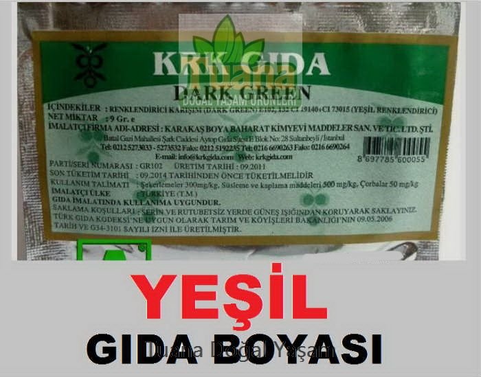 Yeşil Gıda Boyası KRK 9 Gr Orjinal Ürün İndirimli