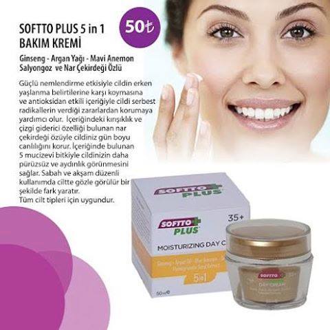 SOFTTO PLUS 5 in 1 Bakım Kremi Kırışıklık kremi 35+ orjinal