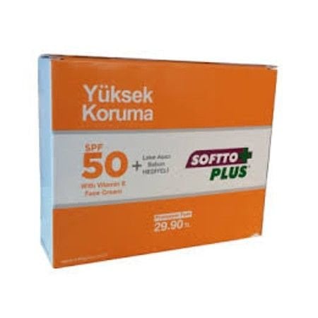 Softto Plus SPF 50 Güneş Kremi 50 ml Sabun Hediye